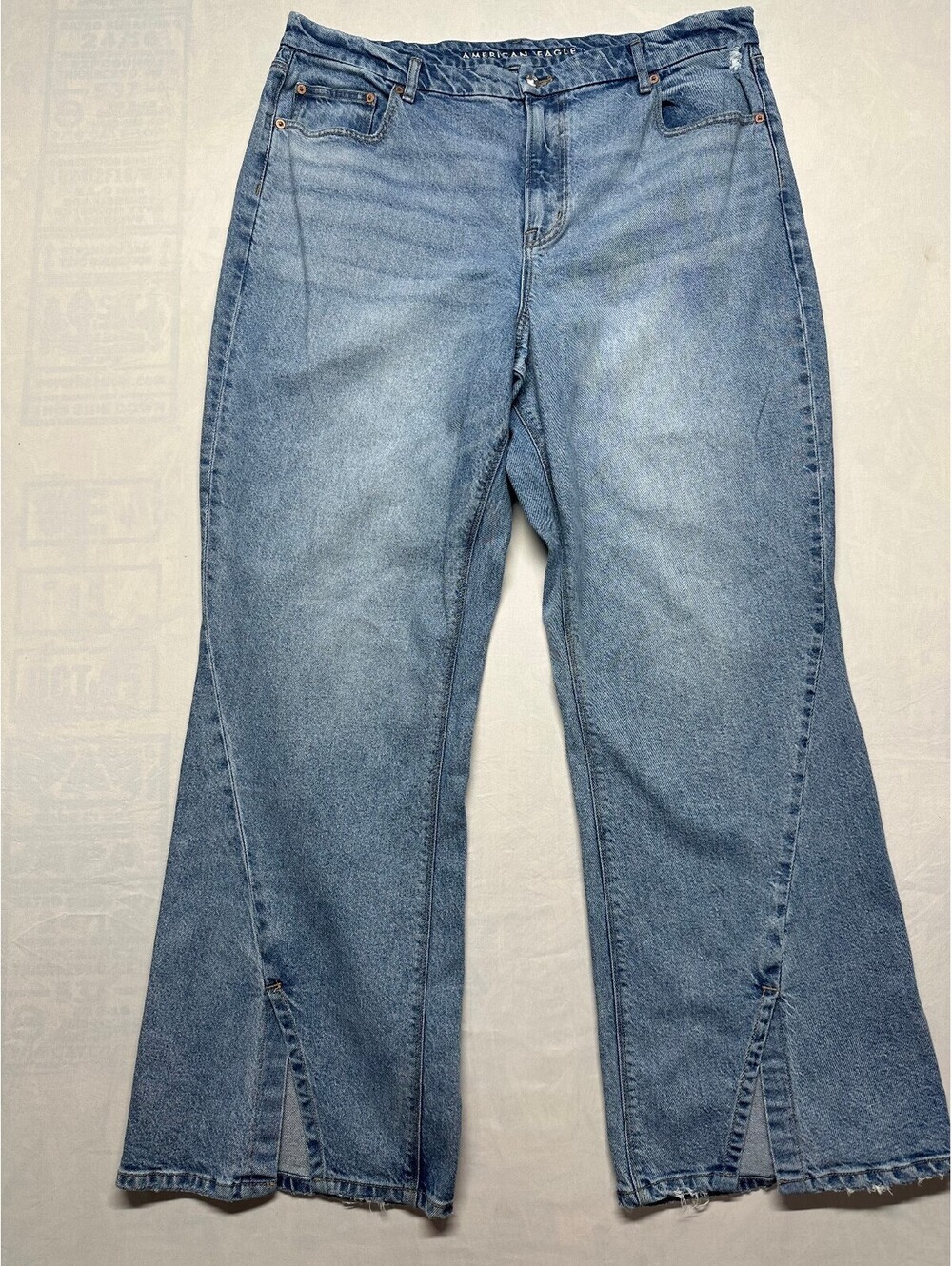 American Eagle Curvy 90s Bootcut Split Hem Jeans 20 Long EUC
